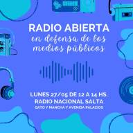 Los Trabajadores de Radio Nacional se movilizan con un abrazo simbólico a la radio en defensa de la pluralidad de voces y la soberanía comunicacional y el federalismo. 