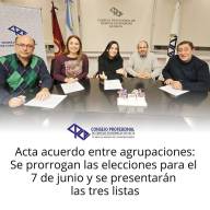 Elecciones en el CPCES: Se prorrogó para el 7de junio y la Junta Electoral ratificó la participación de las tres listas.