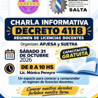 APJESA y SUETRA organizan una charla informativa sobre Decreto 4118 – Régimen de Licencias Docentes